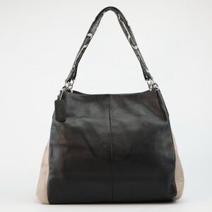 COACH PHOEBE SHOULDER BAG BLACK/WHITE